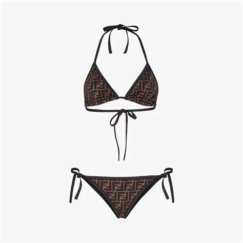 fendi black lycra bikini|Fendi bathing suits.